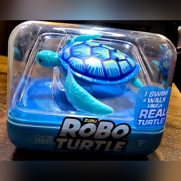 Zuru Other - ZURU Robo Alive Swimming Turtle Water Activated Toy NEW Sealed Blue Batteries In